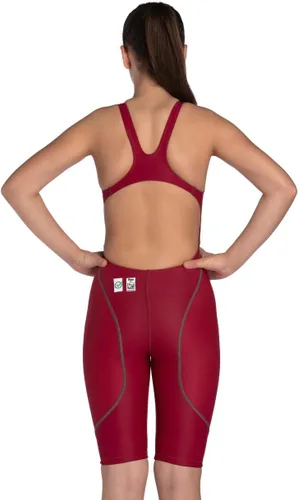Vista 2 de ARENA Powerskin ST Next Eco Open Back Tech Traje de baño Junior Niñas Competitivo Racing de una pieza Kneeskin Competition Traje de baño