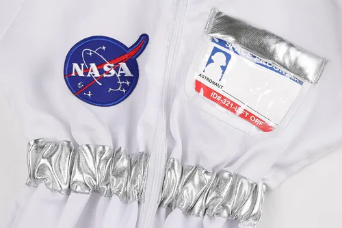 Vista 4 de Disfraz de piloto de la NASA para niños, disfraz de astronauta para niños y niñas, disfraz espacial de simulación, cosplay, regalos de cumpleaños
