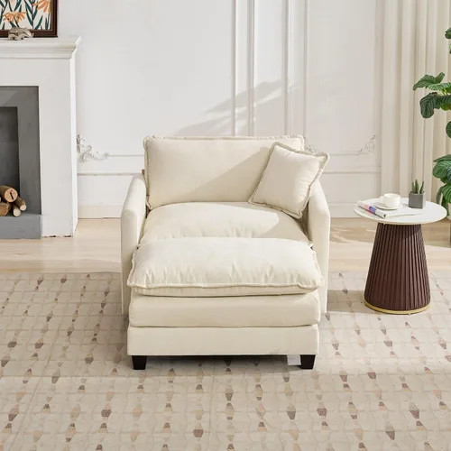 Vista 2 de SoarFlash Sofá modula, de felpilla, posición de en medio, beige