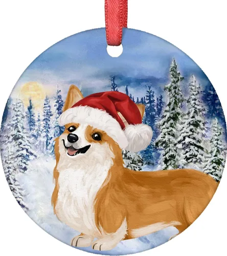 Vista 12 de Adornos de Navidad para perros, adorno de Navidad de caniche de 2021, adorno de caniche, adorno de Papá Noel, perro, árbol de Navidad, adornos