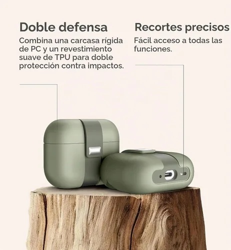 Vista 6 de SURITCH Funda para AirPods Pro 2/Pro, bloqueo magnético, compatible con Airpods Pro de 2ª y 1ª generación, funda protectora resistente con elegante