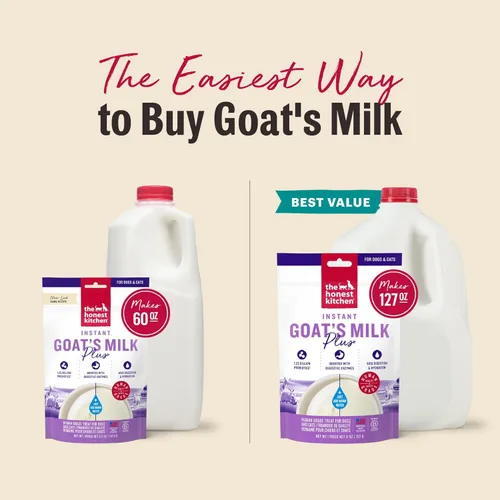 Vista 5 de The Honest Kitchen Leche de Cabra Instantánea de Calidad Humana con Probióticos para Perros y Gatos, 5.2 Onzas