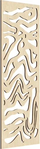 Vista 177 de 9 3/8"W x 24 3/8"H x 1/4"T Northfield Decorativos Paneles de Pared de Madera Calado, Abedul