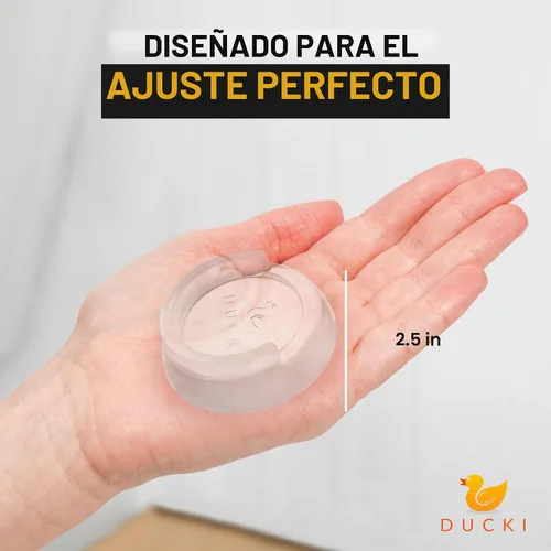 Vista 2 de Ducki - Protector de pared para puerta de bebé - Protectores autoadhesivos duraderos y reutilizables para bebés, puertas de mascotas, piezas