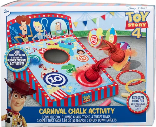 Vista 5 de Toy Story GFL62 Disney Pixar 4 juegos de actividades de tiza de carnaval, multicolor