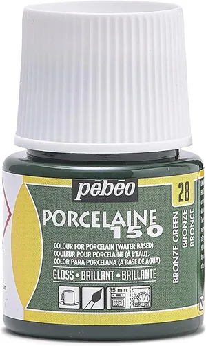 Vista 18 de Pebeo Porcelaine 150 - Pintura para porcelana de alto brillo a base de agua, botella de 45 ml - Negro abismo