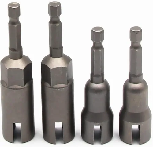 Vista 9 de 1 pieza de destornillador profundo de tuerca de ala, 1/4" de vástago hexagonal con ranura para tuerca de ala, herramienta de enchufe de tuerca