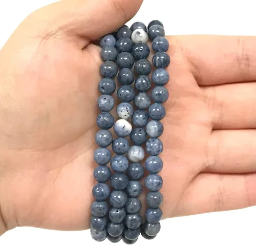 Vista 126 de Gem Avenue Handmade Round Bead Stretch Bracelet Unisex Natural Stone Beaded Jewelry for Men & Women, Elastic Wristband for Daily Wear