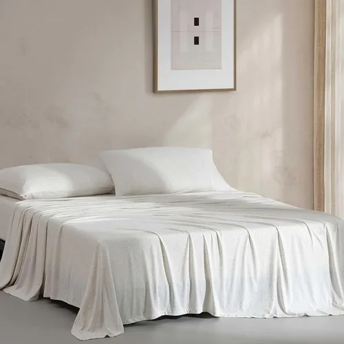 Vista 19 de Calvin Klein - Juego de sábanas de tamaño individual, ropa de cama de mezcla de algodón naturalmente suave - Sábanas con funda de almohada a juego