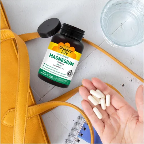 Vista 7 de Target-Mins Magnesio con Sílice 300 mg 120 Cápsulas Vegetarianas Mezcla vegana sin gluten de 5 formas de magnesio. Apoya la salud muscular, ósea e