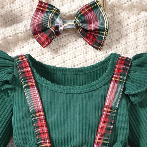 Vista 13 de Unutiylo Ropa de bebé recién nacida prematura con tirantes, traje de otoño e invierno, traje de manga larga con volantes
