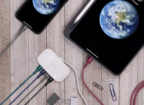 Vista 7 de Philips Cable USB C a Lightning, cable de carga de iPhone de 3 pies para las series 14/13/12, cargador de Airpod Pro, cables de carga Lightning