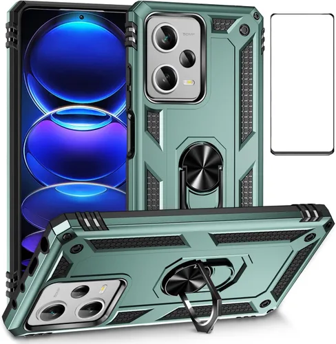 Vista 77 de Funda para Xiaomi POCO X3 NFC /X3 Pro con protector de pantalla, armadura de protección militar híbrida resistente a prueba de golpes, funda Negro