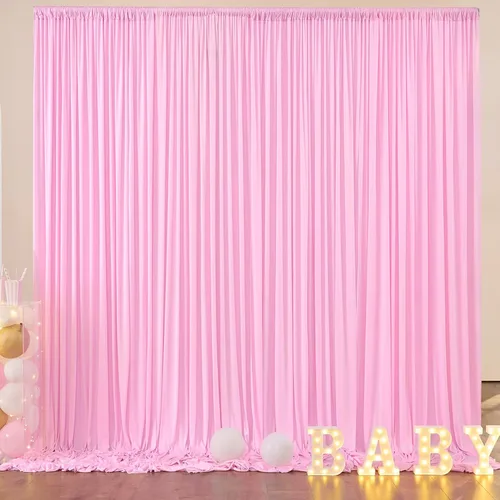 Vista 48 de Cortinas de fondo negras negras sin arrugas para fiestas, cortinas de tela gruesa para telón de fondo de fotos para cumpleaños, bodas, baby shower
