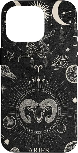 Vista 20 de Carcasa para iPhone 17 con signo del zodiaco astrológico y estético celestial de Aries