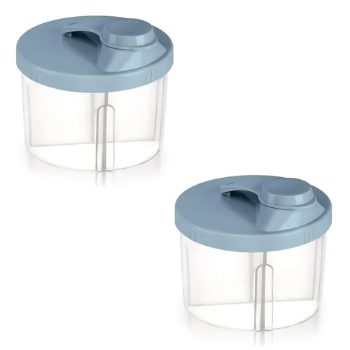 Vista 14 de Accmor - Dosificador de fórmula para bebés para llevar, contenedor giratorio sin derrames de cuatro compartimentos para llevar, contenedor de snacks