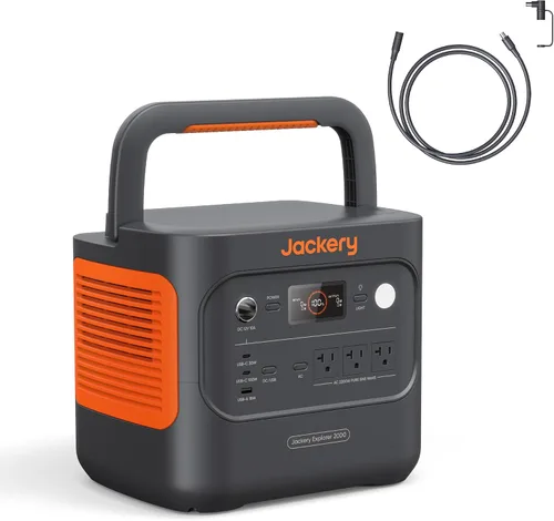 Vista 12 de Jackery Explorer 2000 v2 Estación de Energía Portátil, Batería de Respaldo Doméstica LiFePO4 de 2042Wh, Generador Solar de 2200W, Carga Rápida USB-C