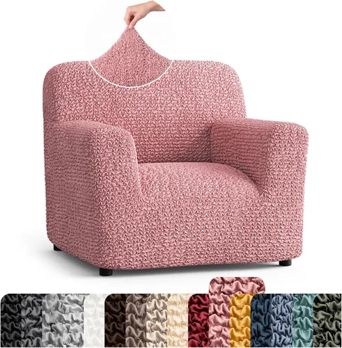 Vista 45 de PAULATO BY GA.I.CO. Funda para Silla - Funda para Sillón - Funda para Sillón - Funda de Tela Suave - Protector de Muebles Elegante de Ajuste Ceniza