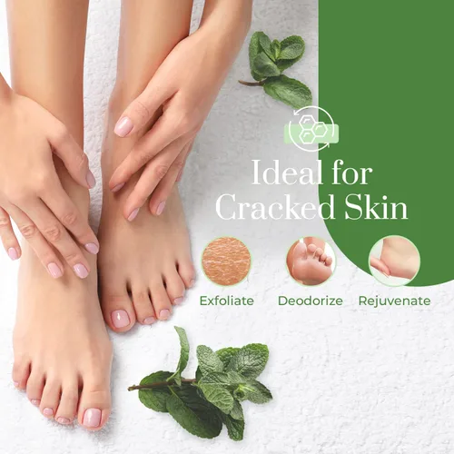 Vista 5 de Clear Beauty Calcetines hidratantes para pies de menta y árbol de té, exfoliantes, hidratantes y reviven los pies agrietados, probados por