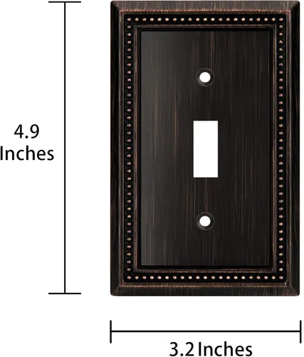 Vista 3 de Henne Bery Sunken Pearls Placa de Pared Decorativa de Servicio Pesado Placa de Interruptor Cubierta de Tomacorriente