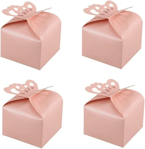 Vista 6 de KUPOO 50 cajas pequeñas de regalo de mariposa amarilla, caja de dulces para baby shower, cajas de regalo de mariposa pequeñas, regalos de fiesta