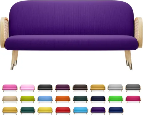 Vista 23 de MoNiBloom Funda para futón de tamaño Queen, elástica, sin brazos, funda para sofá sin brazos, protector de muebles, duradera y lavable, con Cereza