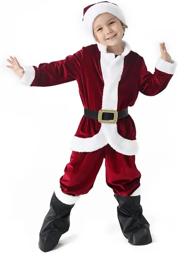 Vista 2 de Disfraz de Navidad para niños y niñas, disfraz de Papá Noel