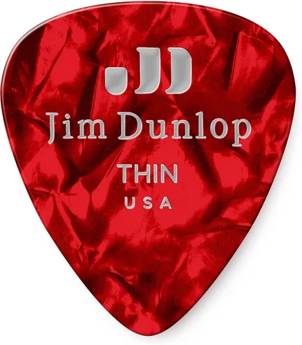 Vista 24 de Celuloide púas de guitarra Dunlop Classic, 12 unidades, Shell Caparazón