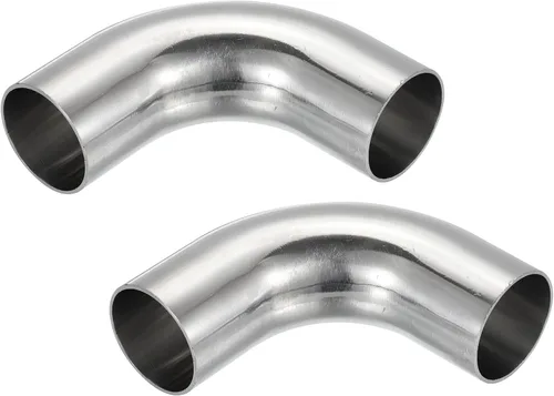 Vista 21 de PATIKIL Codo de 90 grados con curvatura de mandril, codo de escape de 1 pulgada OD de acero, conector de tubería de escape 304 de acero inoxidable
