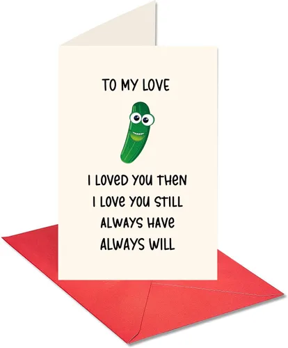 Vista 5 de Divertida tarjeta del día de San Valentín para ella él, tarjeta de aniversario para esposa, marido, regalo romántico para novio, novia, tarjeta