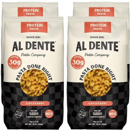Vista 20 de Al Dente Carba-Nada Rigatoni & Cavatappi Variedad – Bajo en carbohidratos, alto en proteínas – Dieta apta para dieta cetogénica y de puntos, fideos
