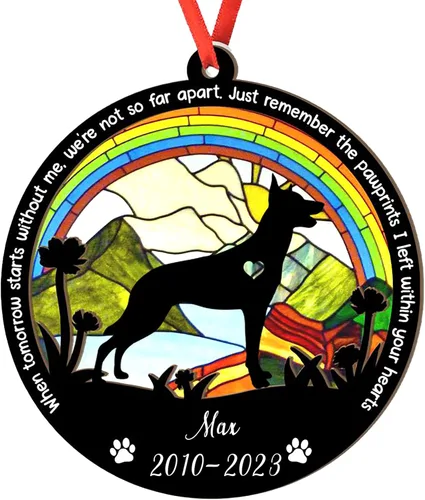 Vista 84 de Adorno personalizado para atrapasoles de sabueso afgano, adorno de Navidad de sabueso afgano, regalo para perro amante, sabueso afgano conmemorativo