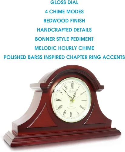 Vista 3 de Clock Collection Redwood - Reloj de repisa con campanilla