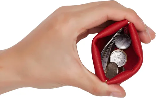 Vista 4 de Travelambo Juego de 2 monederos de cuero para hombres y mujeres, talla única