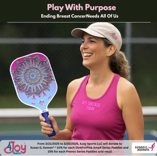 Vista 2 de 4Joy Pickleball Paddle Serie Amp4 – T700 de fibra de carbono Pickleball sin palas – Raquetas profesionales de pickleball para mujeres y hombres