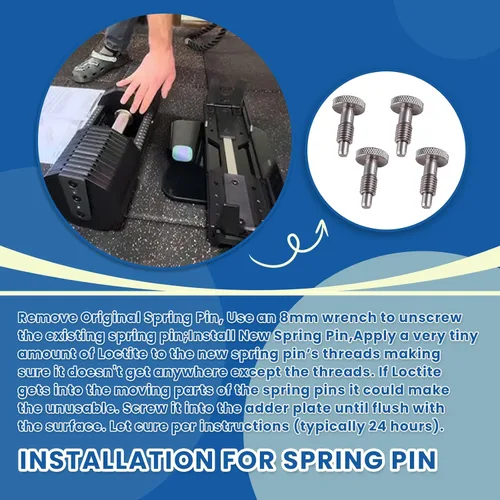 Vista 4 de Perilla moleteada de resorte compatibles con mancuernas ajustables Rep X Pepin Fast Series, kit de piezas de mancuernas ajustables, no se adapta a