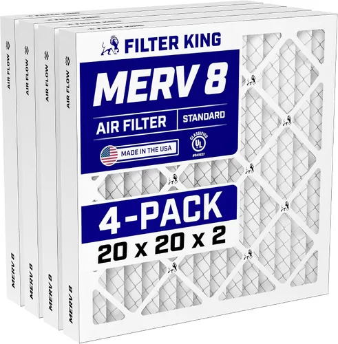 Vista 269 de Filter King Filtro de aire 6x6x1 Paquete de 4 Filtros plisados MERV 8 HVAC para horno A/C Fabricado en Estados Unidos Tamaño real: 5.5 x 5.5