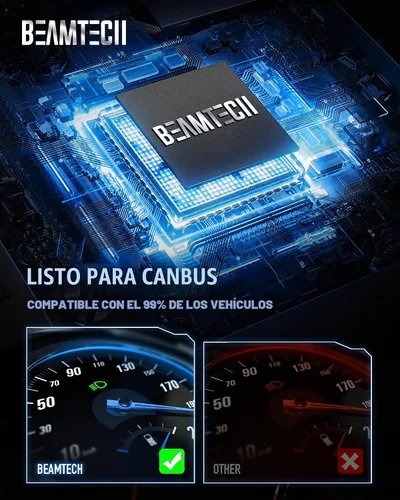 Vista 7 de BEAMTECH Bombilla D1S/D1R, 28000 lúmenes, 80 W, tamaño 1:1, 6500 K, niebla