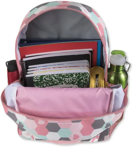 Vista 5 de Mochila para niña con apliques de peluche y bolsillos múltiples