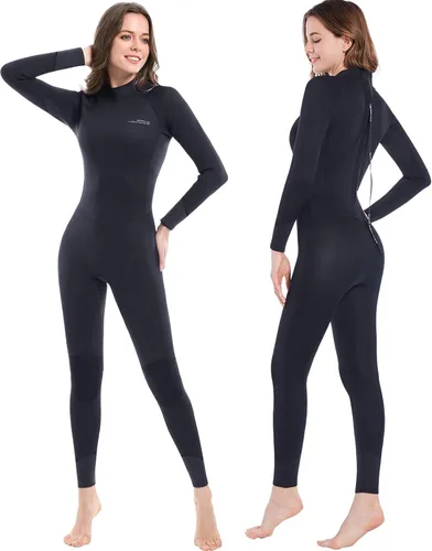 Vista 12 de Dark Lightning Trajes de neopreno para hombres y mujeres, traje de neopreno para hombres/mujeres para aguas frías, traje de neopreno de 3/2 mm