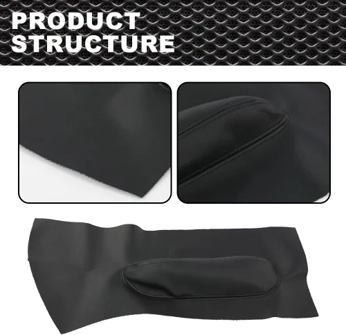 Vista 6 de CNNELL Cubierta de cuero para tarjeta de inserción de panel de puerta, compatible con VW Beetle 1998-2010, 2 unidades, color negro