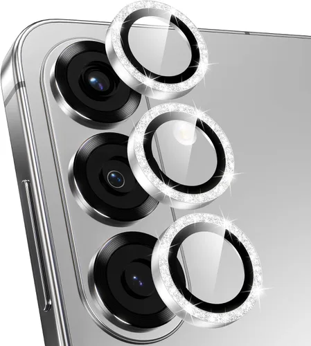 Vista 20 de YWXTW Protector de lente de cámara para accesorios Samsung Galaxy S25 [ajuste 1:1 y ultra claridad] 9H vidrio templado metal anillo individual Negro