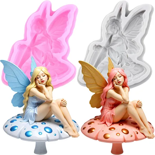 Vista 24 de Angel Baby - Moldes de silicona para decoración de pasteles, decoración de cupcakes, pasta de chicle de chocolate, juego de 4