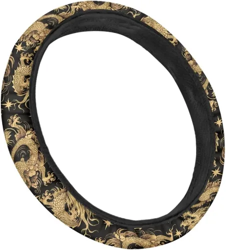 Vista 3 de Asian Dragon - Funda universal para volante de automóvil, accesorios interiores de automóvil, lavable, transpirable, funda para volante