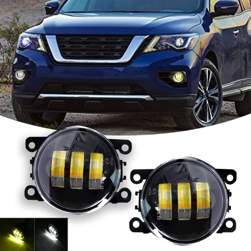 Vista 8 de Luces antiniebla LED redondas de 3.5 pulgadas, lámpara antiniebla de repuesto blanca universal para Honda, Ford, Nissan, Subaru, Suzuki, Lincoln