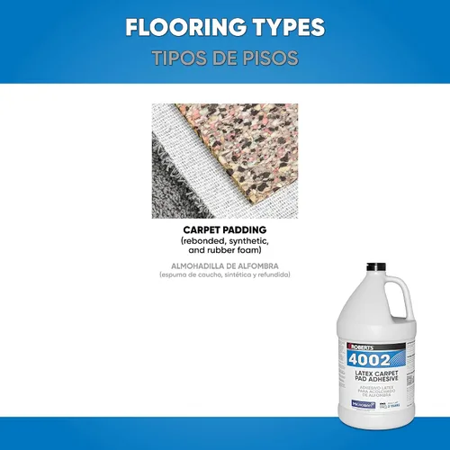 Vista 3 de Roberts Adhesivo de látex para alfombras, 1 galón (3,78 L) (paquete de 2)