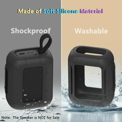 Vista 7 de Funda de silicona y funda rígida para altavoz Bluetooth JBL Go 5 Negro