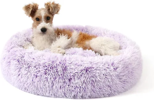 Vista 48 de NOYAL Cama Calmante en Forma de Rosquilla para Perros Pequeños a Medianos y Gatos - Cama de Mascotas de Felpa Sintética Anti-Ansiedad con Funda