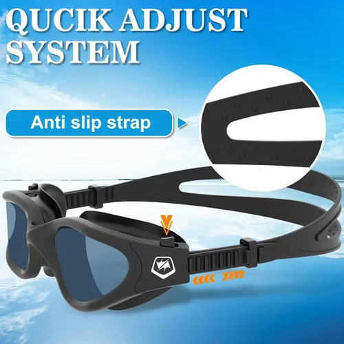 Vista 5 de WIN.MAX - Goggles de natación polarizados, antivaho, antirrayos ultravioleta, sin filtraciones y con visión clara para hombres, mujeres, adultos
