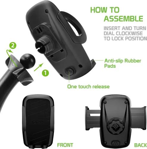 Vista 6 de Cellet Soporte para teléfono inteligente para automóvil con ranura para CD, compatible con soporte para teléfono celular, compatible con iPhone 12